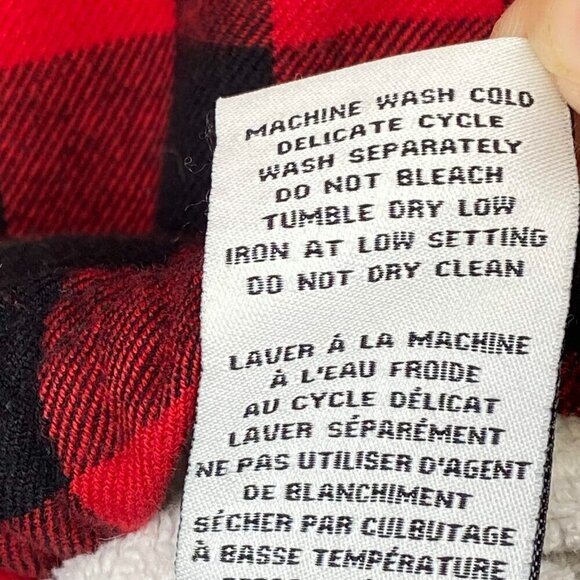 Buffalo Plaid Fleece Shacket Lined Shirt Jacket Red Black BC Clothing Women’s M - Picture 13 of 14